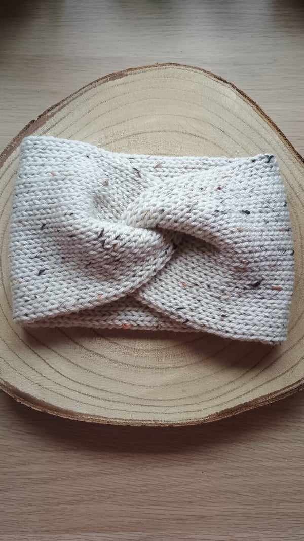 oorverwarmer beige tweed