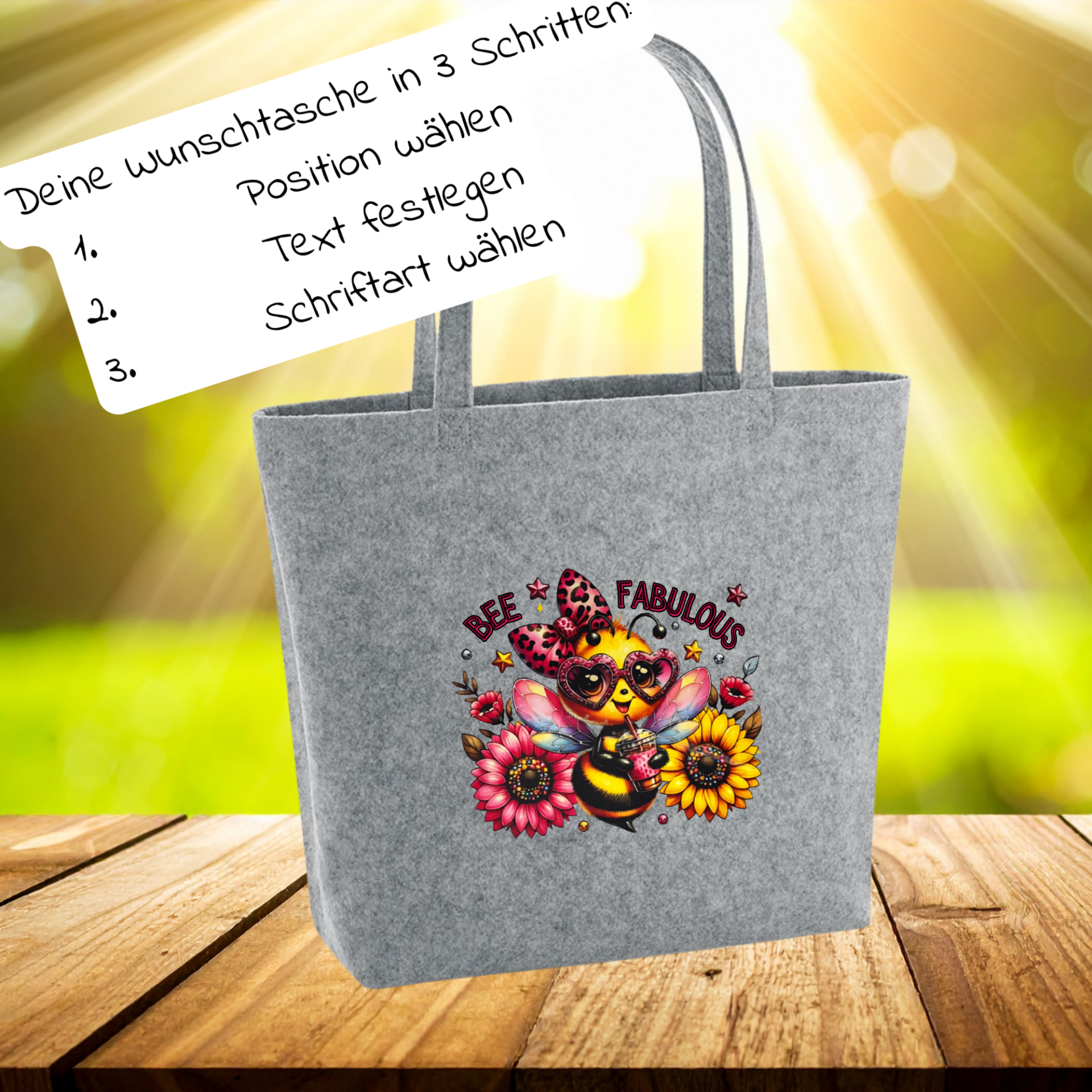 Filz Shopper nach Wunsch