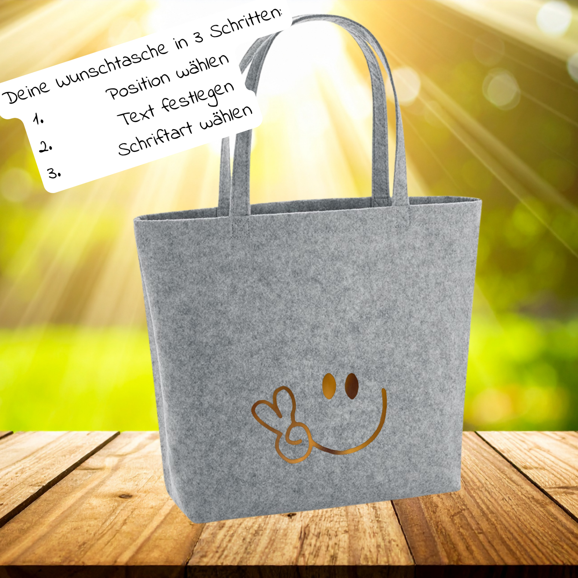 Filz Shopper nach Wunsch