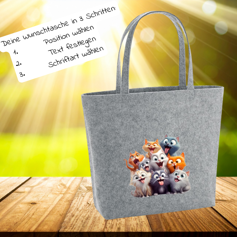 Filz Shopper nach Wunsch