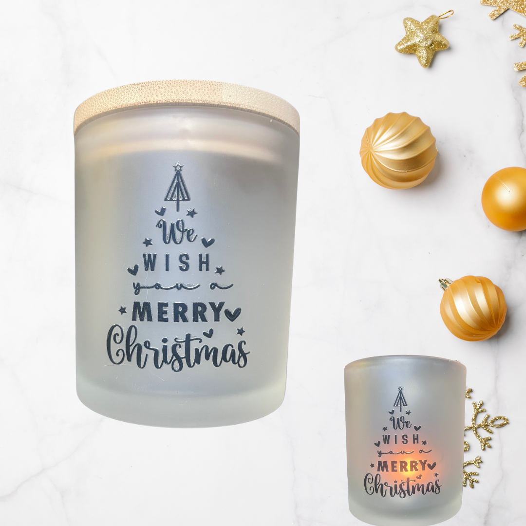 * Weihnachtsglas mit Motiv