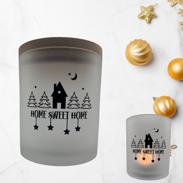 * Weihnachtsglas mit Motiv