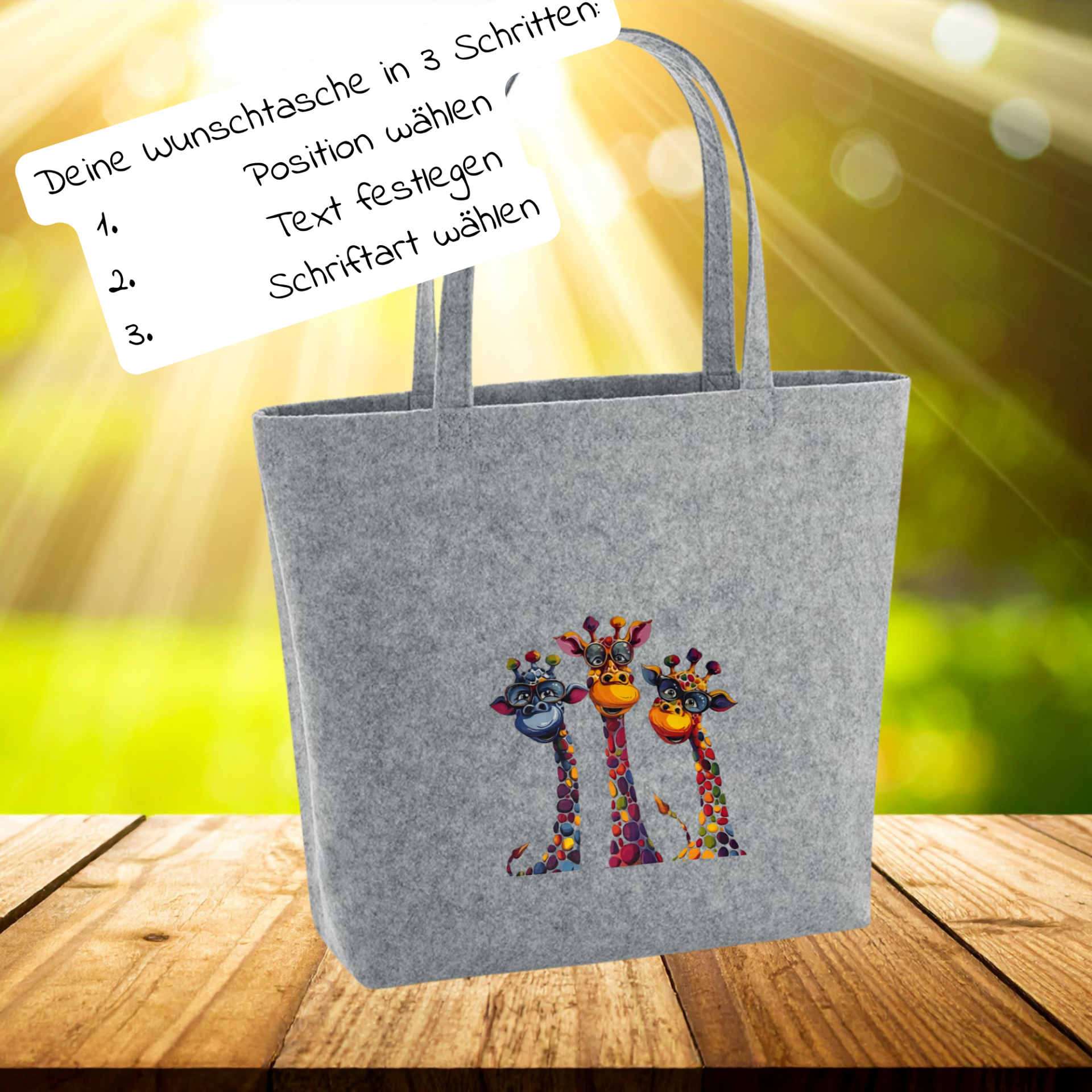 Filz Shopper nach Wunsch