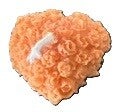Small Rose detail heart candle
