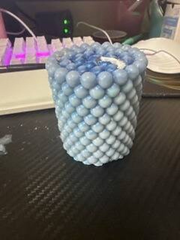 Bubble Pillar Candle