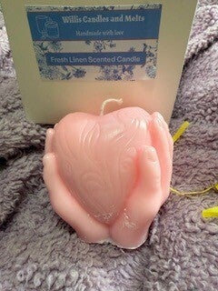 Hands and Heart Candle