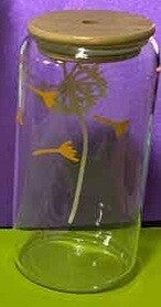 Flower Glass Tumbler