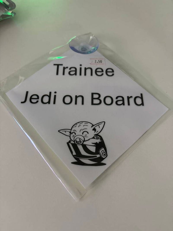 Jedi on Board Sign