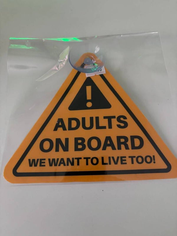 Adults on Board Sign