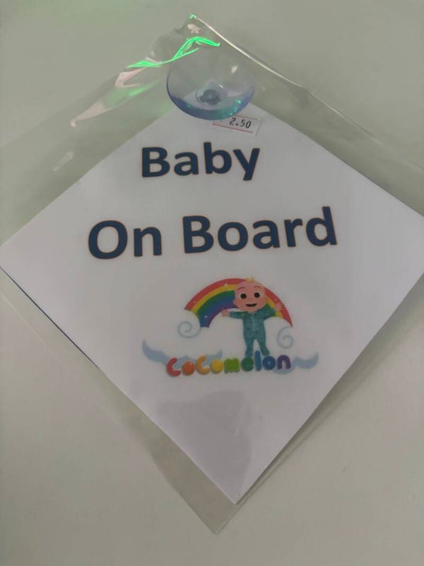 Cocomelon Child on Board Sign