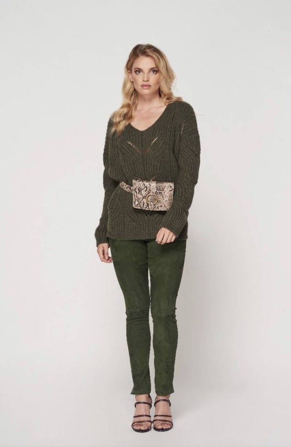 SH Green Suede Legging Galapagos