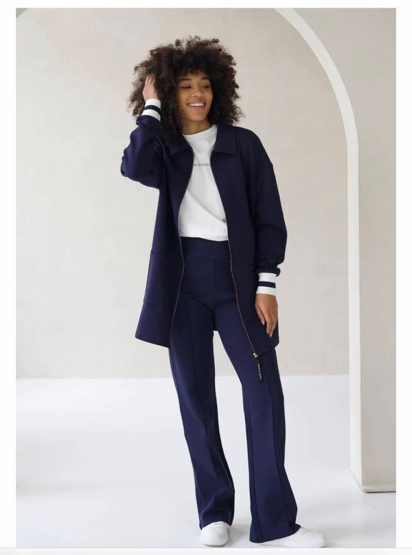 Gravity Long Jacket Deep Azurite Blue