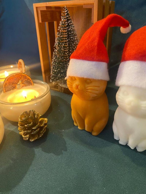 Bougie moulée Noël 🎅 🤶