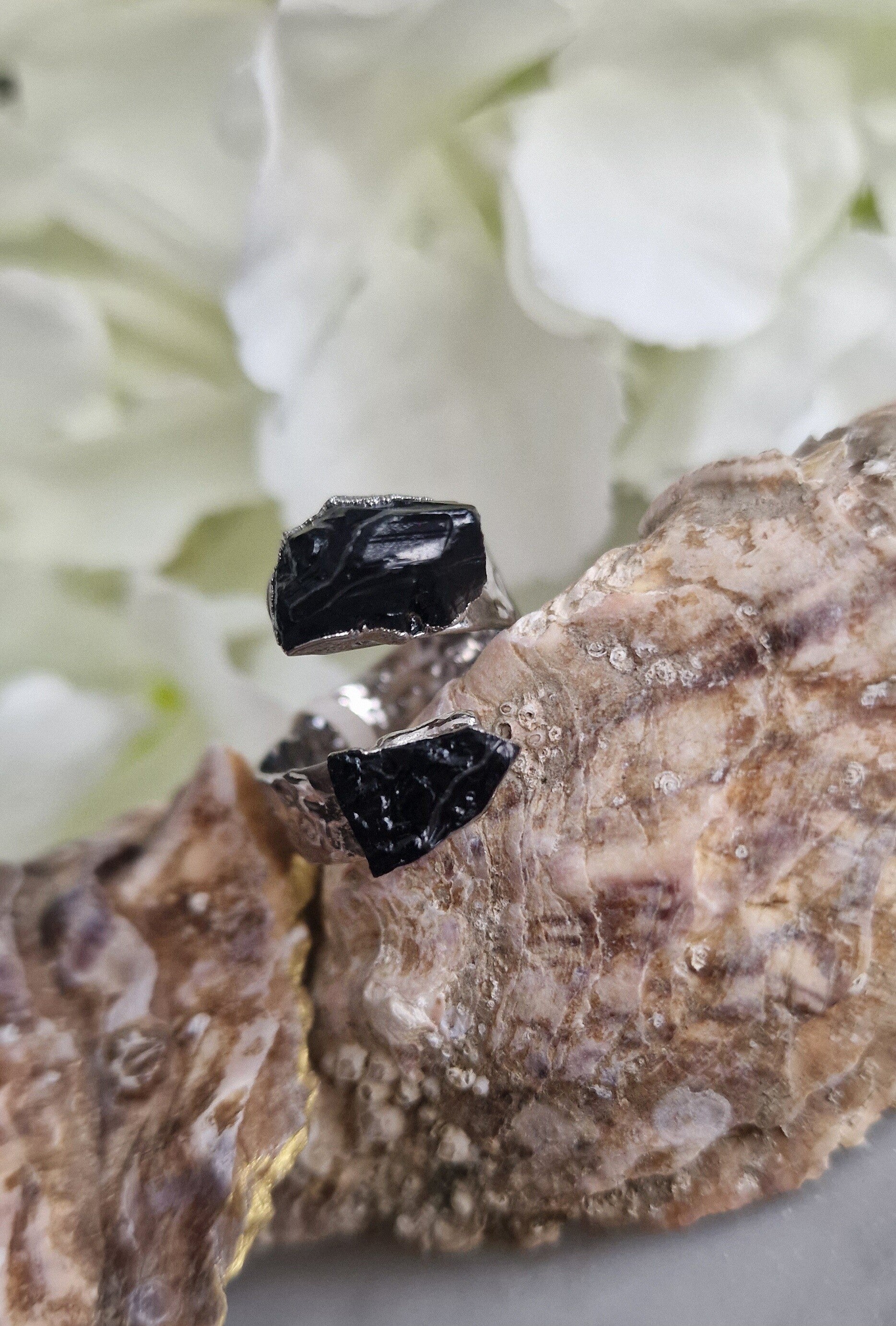 Ring Nancy zwart zilver