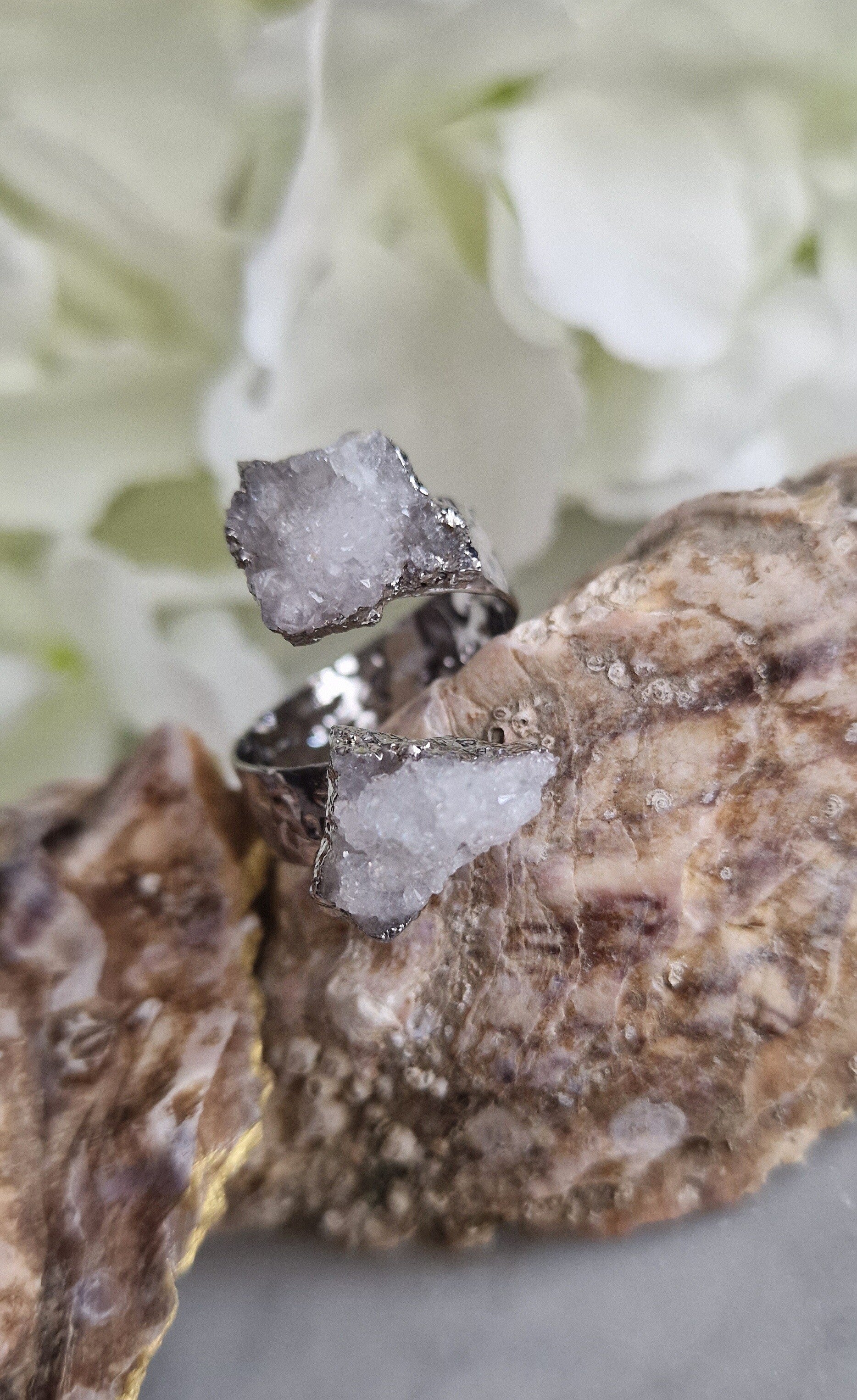 Ring Nancy wit zilver