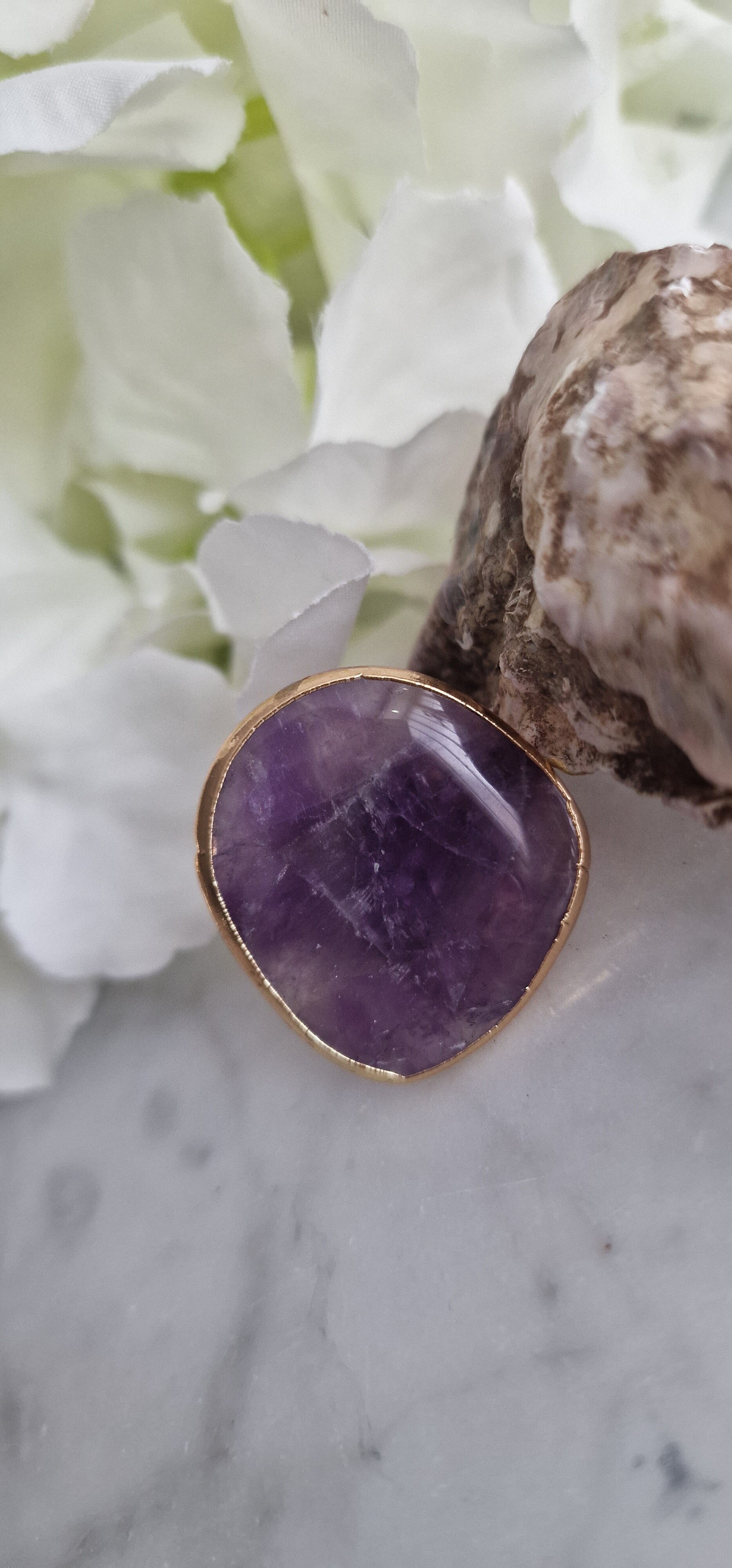 Ring Amethist Ovaal Goud