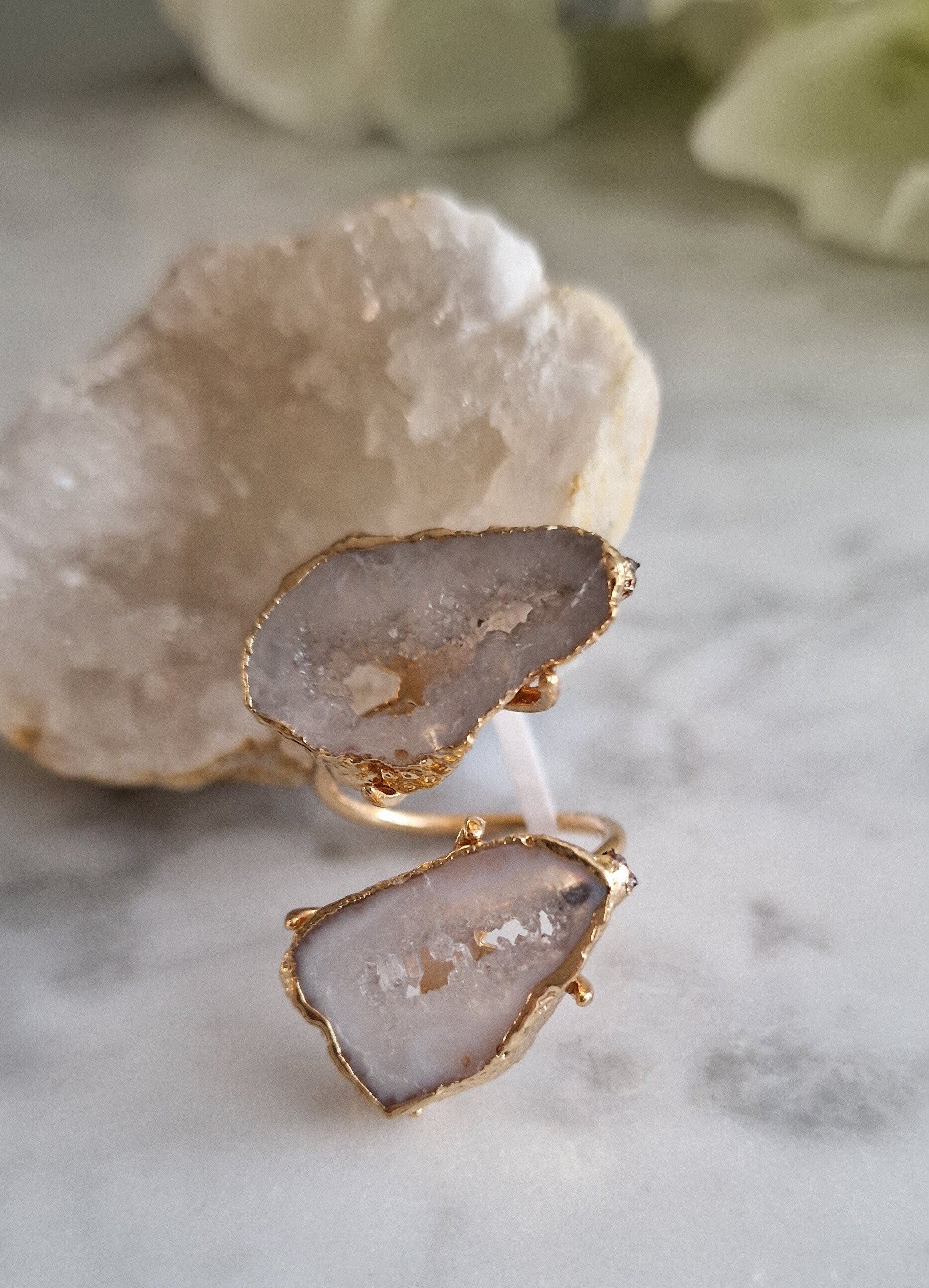 Statement Ring Double Stone E.E