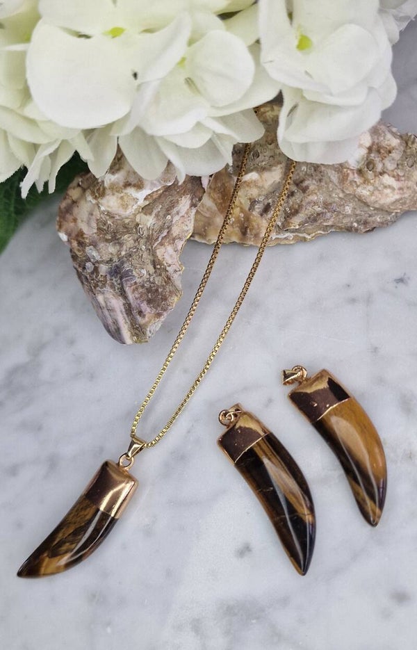 Collier Goud Tiger-eye