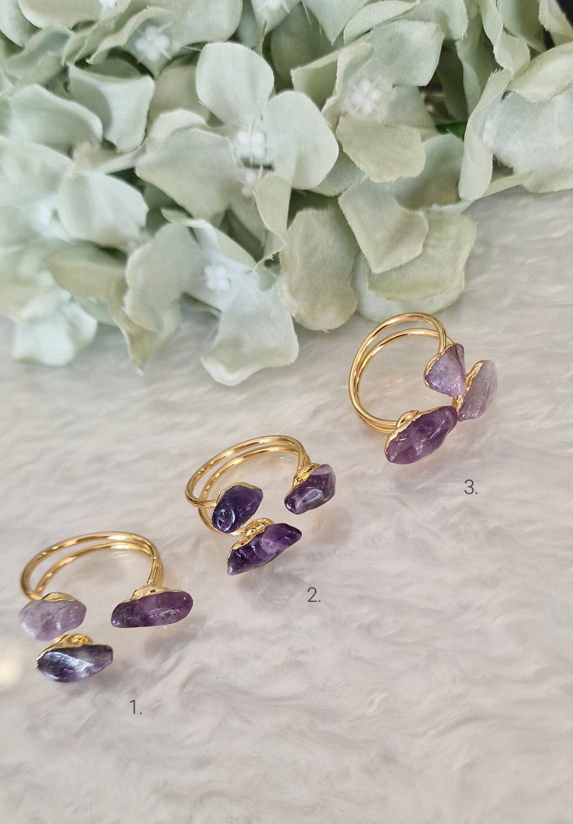 Ring Triple Amethist