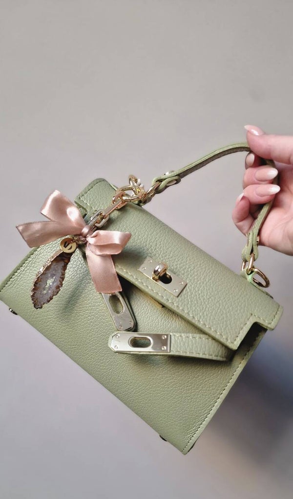 Kylie Pistache Bag | Leather