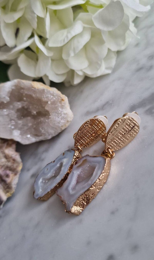 Earrings Statement Emilija Gold | clips