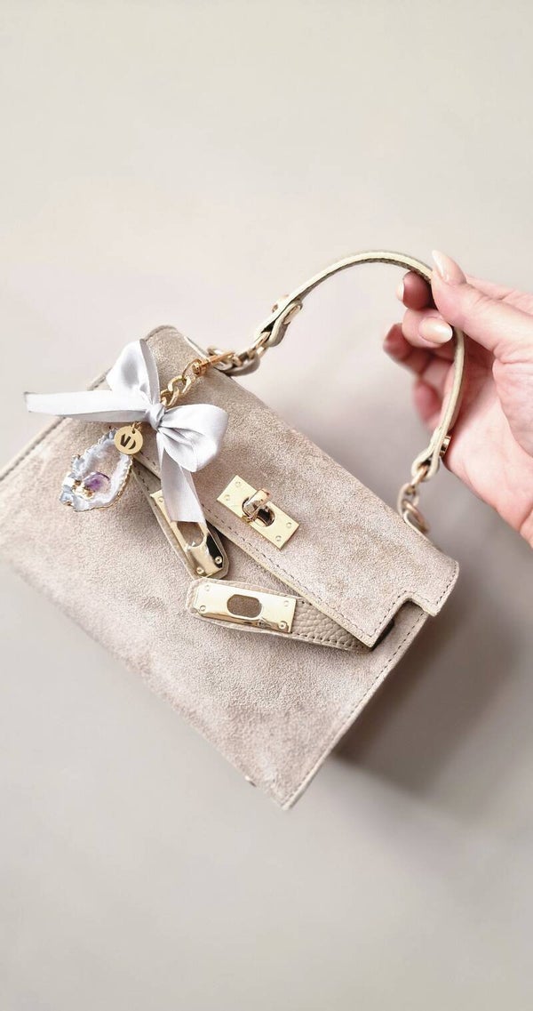 Kylie Nude Bag | Suede