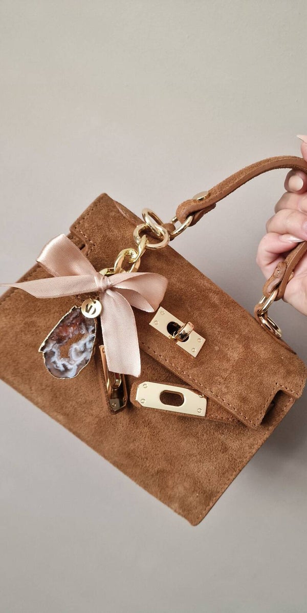 Kylie Cognac Bag | Suede