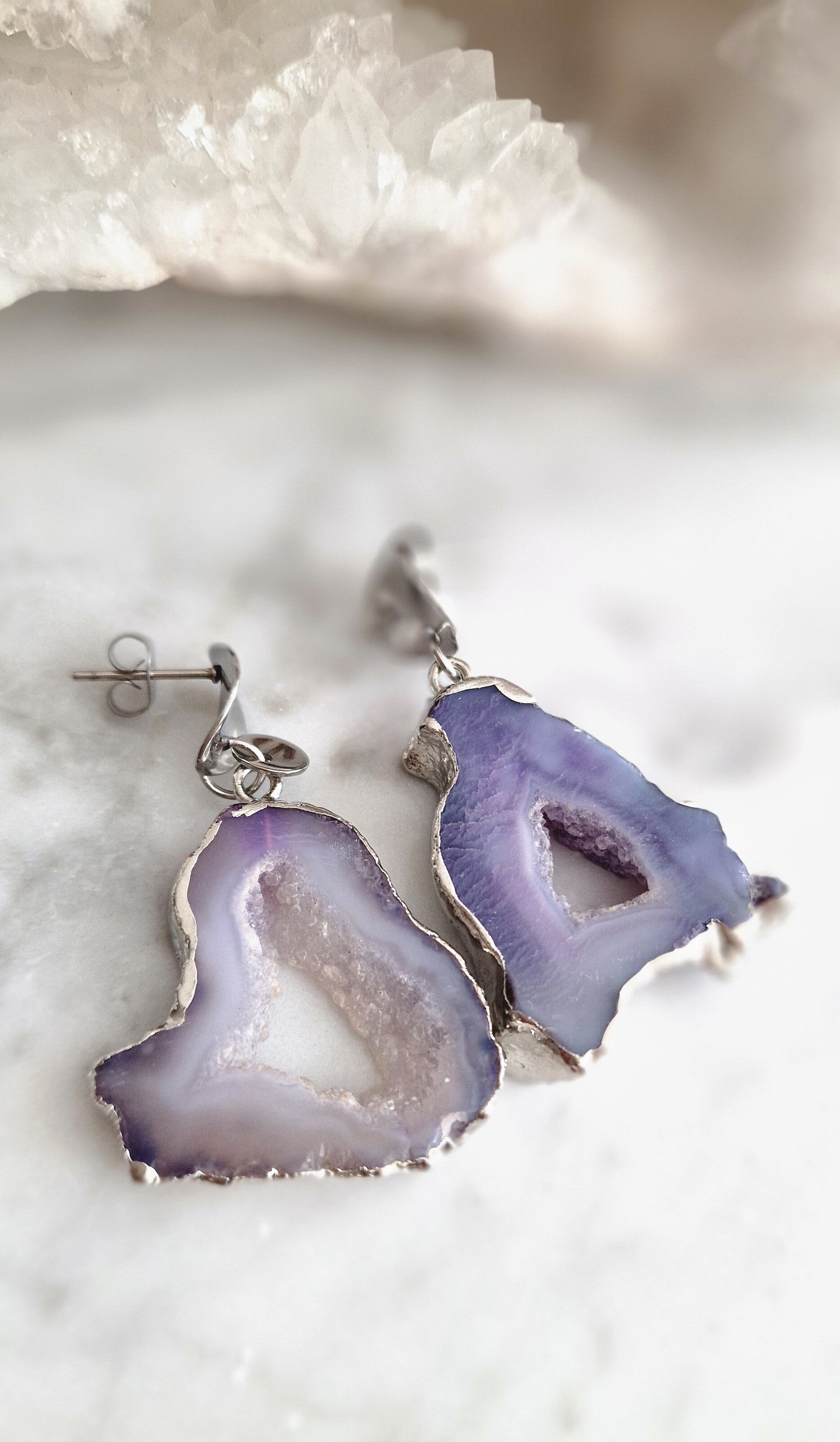 Earrings Statement Angeline Silver.