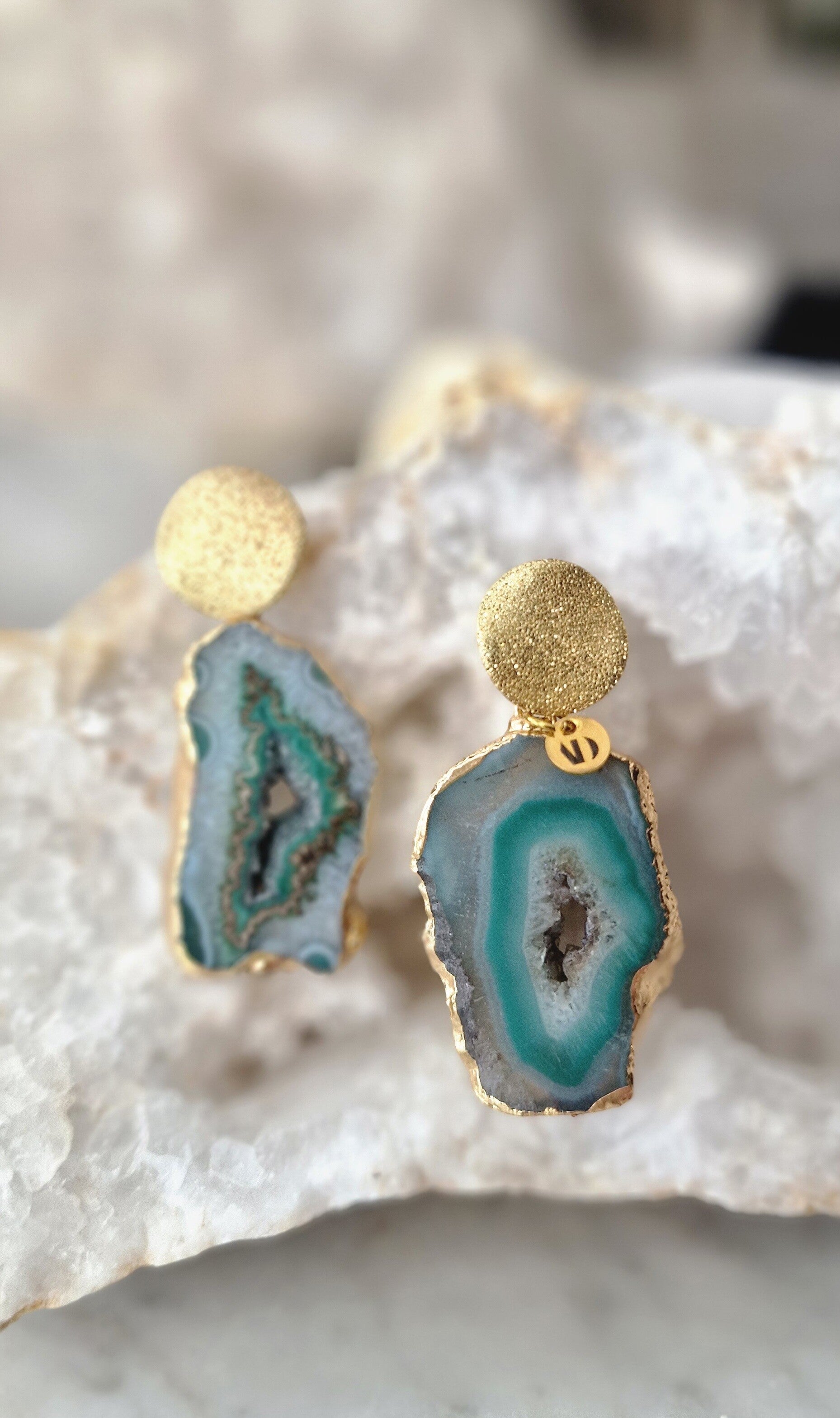 Earrings Statement Tropical Gold