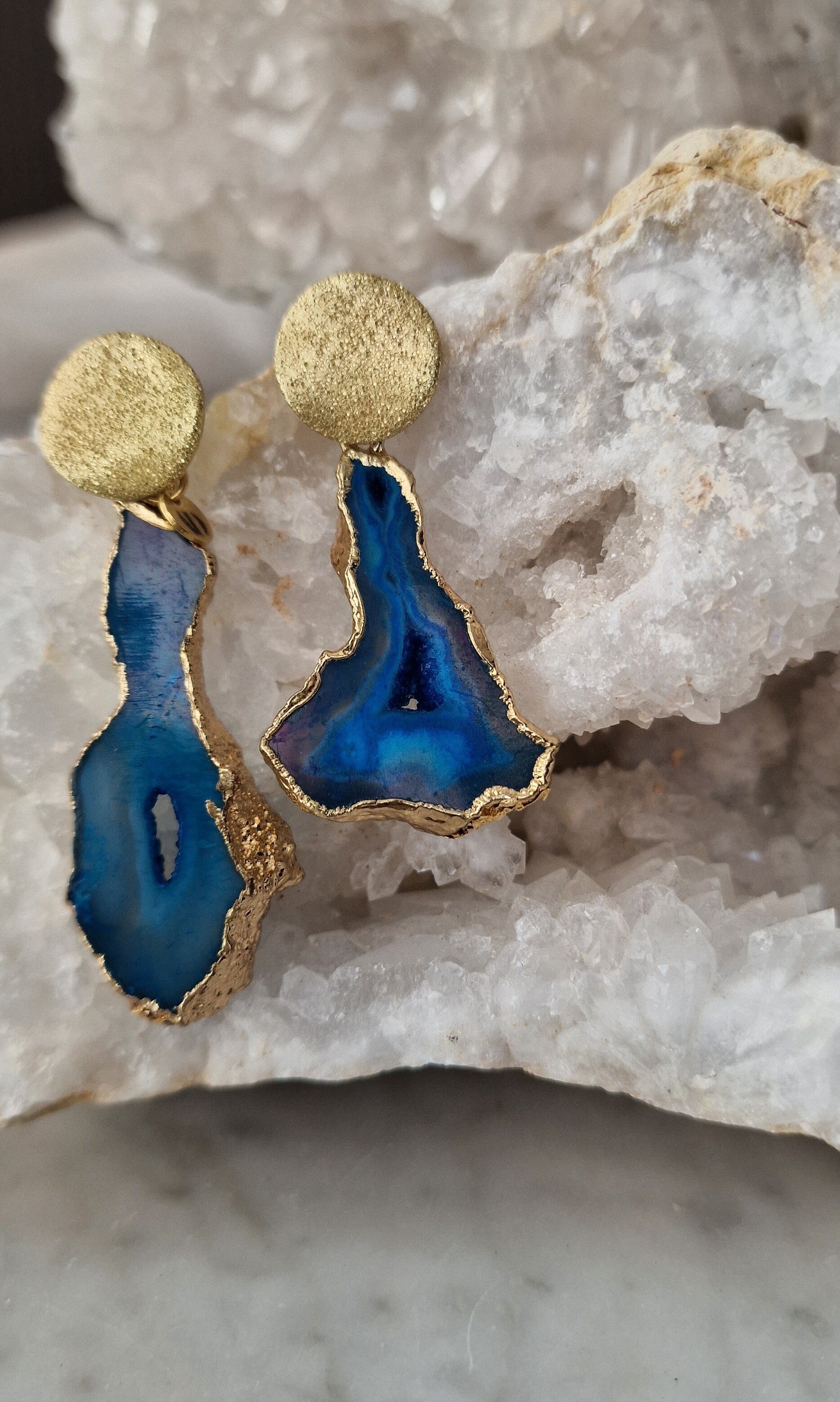 Earrings Statement Tropical Gold...