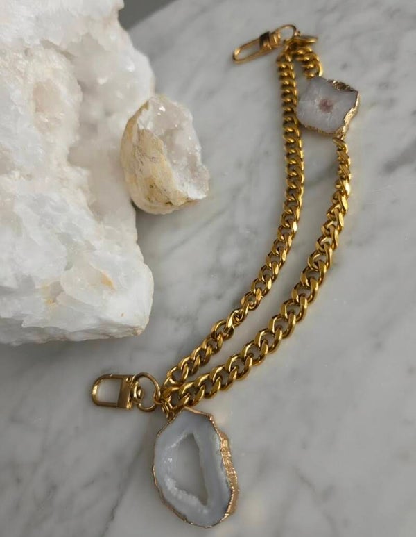 Joyce Loop Chain Belt Goud | White