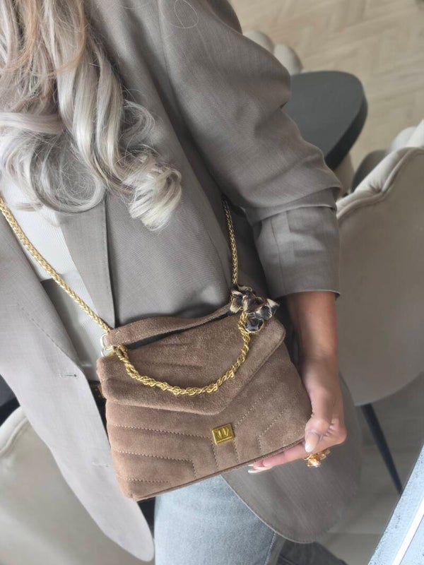 Saint Taupe Bag | Suede.