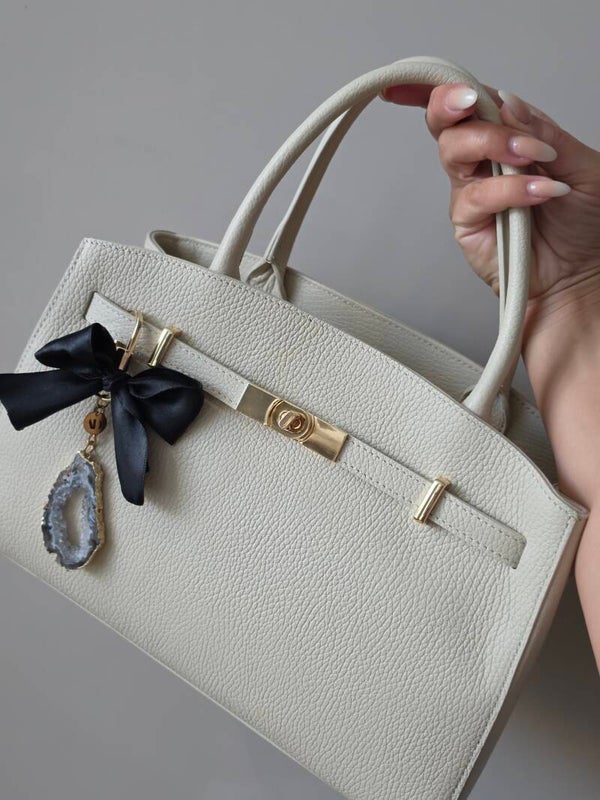 Sanne Nude Bag. | Leather
