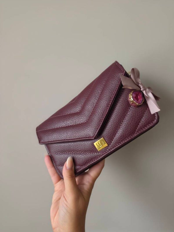 Saint Burgundy Bag | Leather