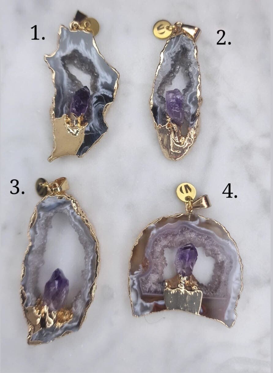 Pure Élégance Collier Pendant Double stone