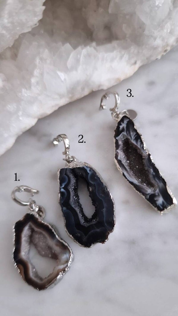 Pure Élégance Collier Pendant Black Zilver