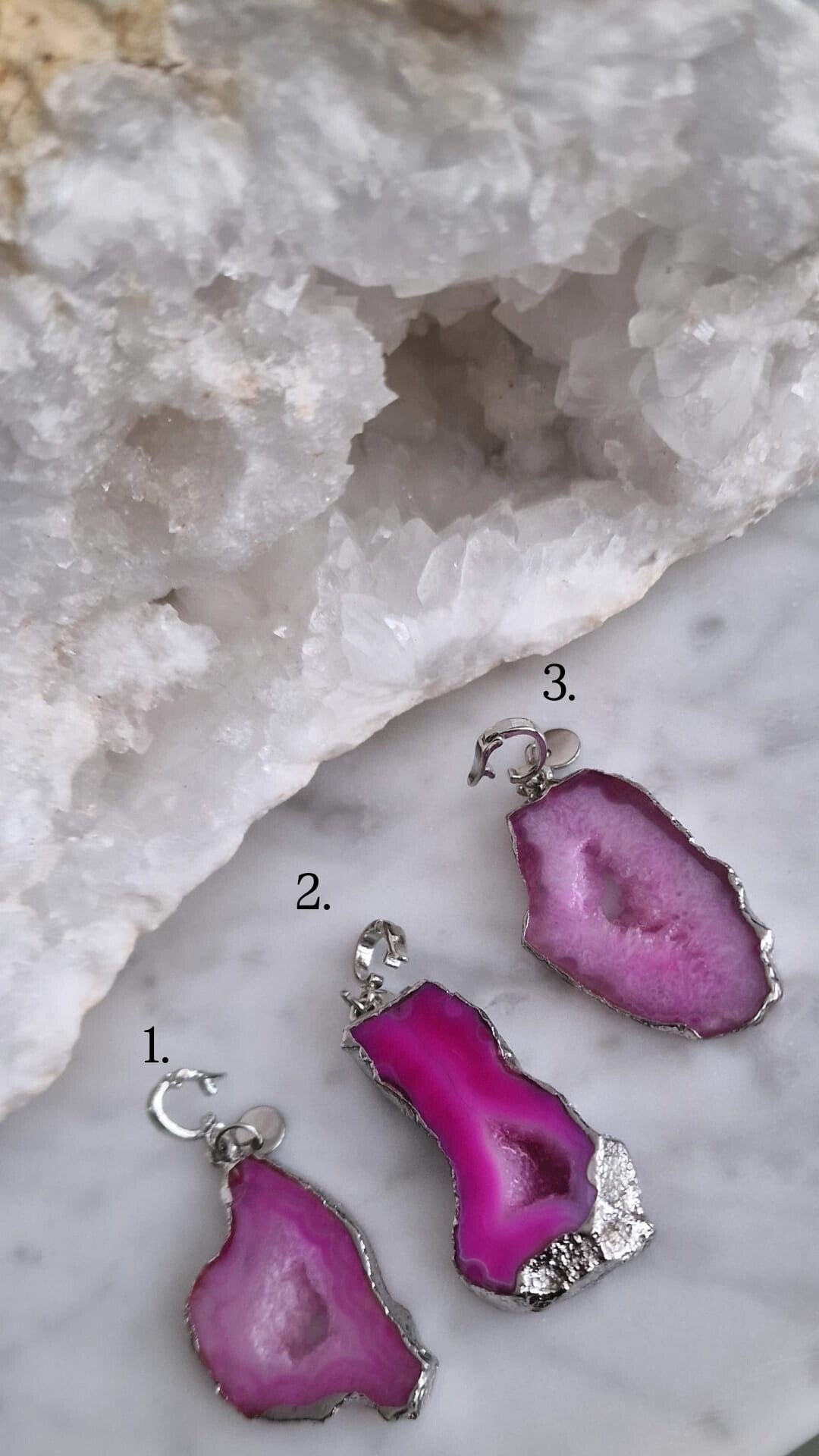 Pure Élégance Collier Pendant Pink Zilver