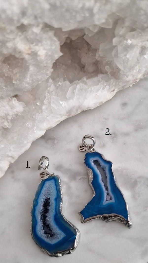 Pure Élégance Collier Pendant Blue Zilver