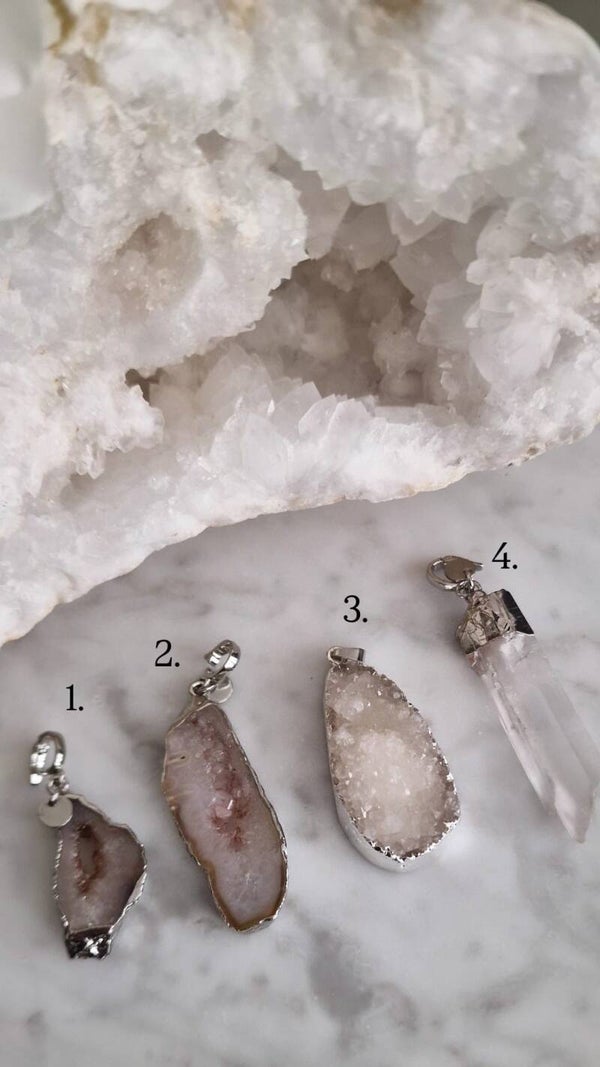 Pure Élégance Collier Pendant White Zilver