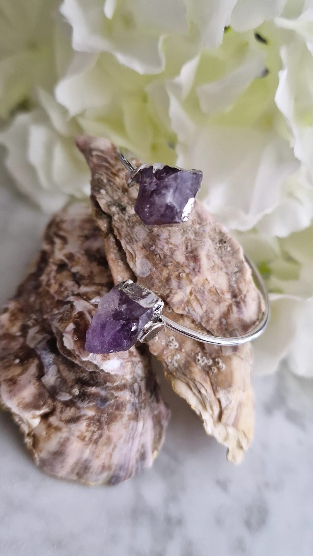 Bracelet double amathist Silver