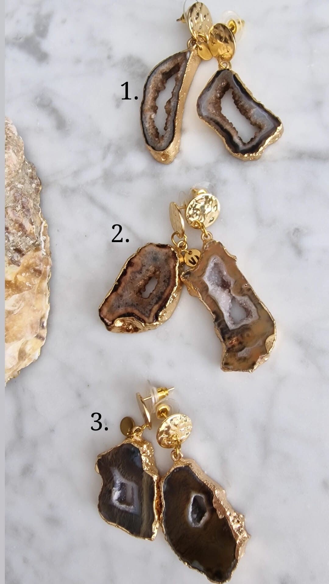 Earrings Statement Petra Gold ..