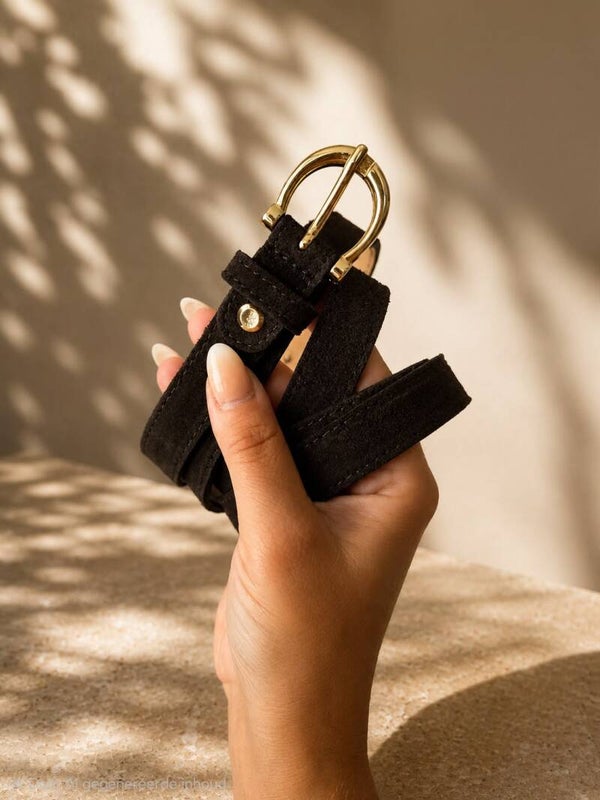 Kourtney  Belt | Choco Suède