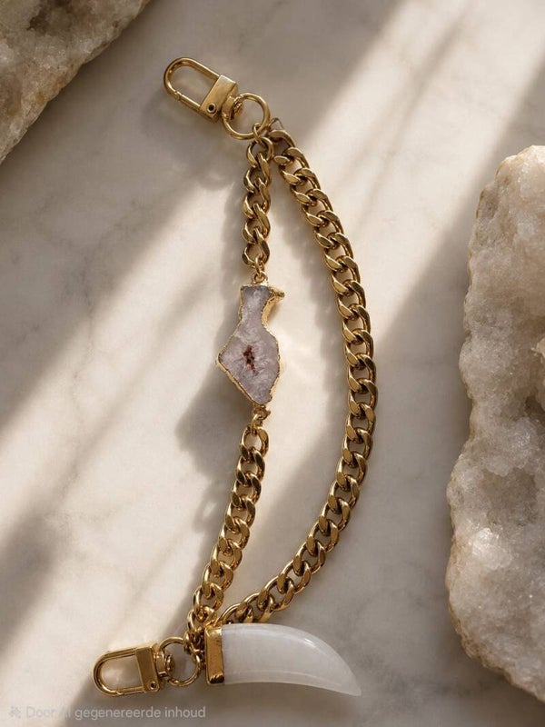 Joyce Loop Chain Belt Goud | White