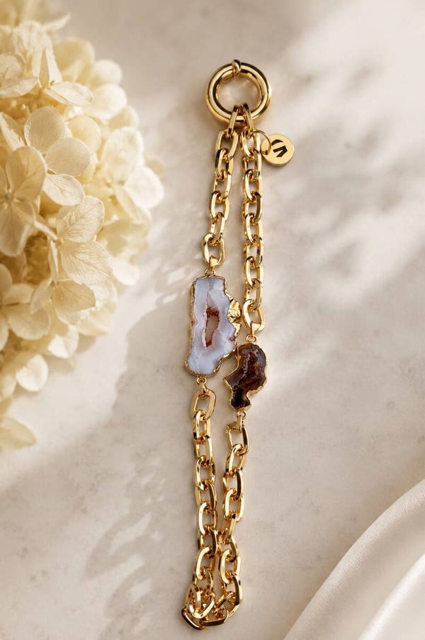 Luxury Phone chain double stone Statement .