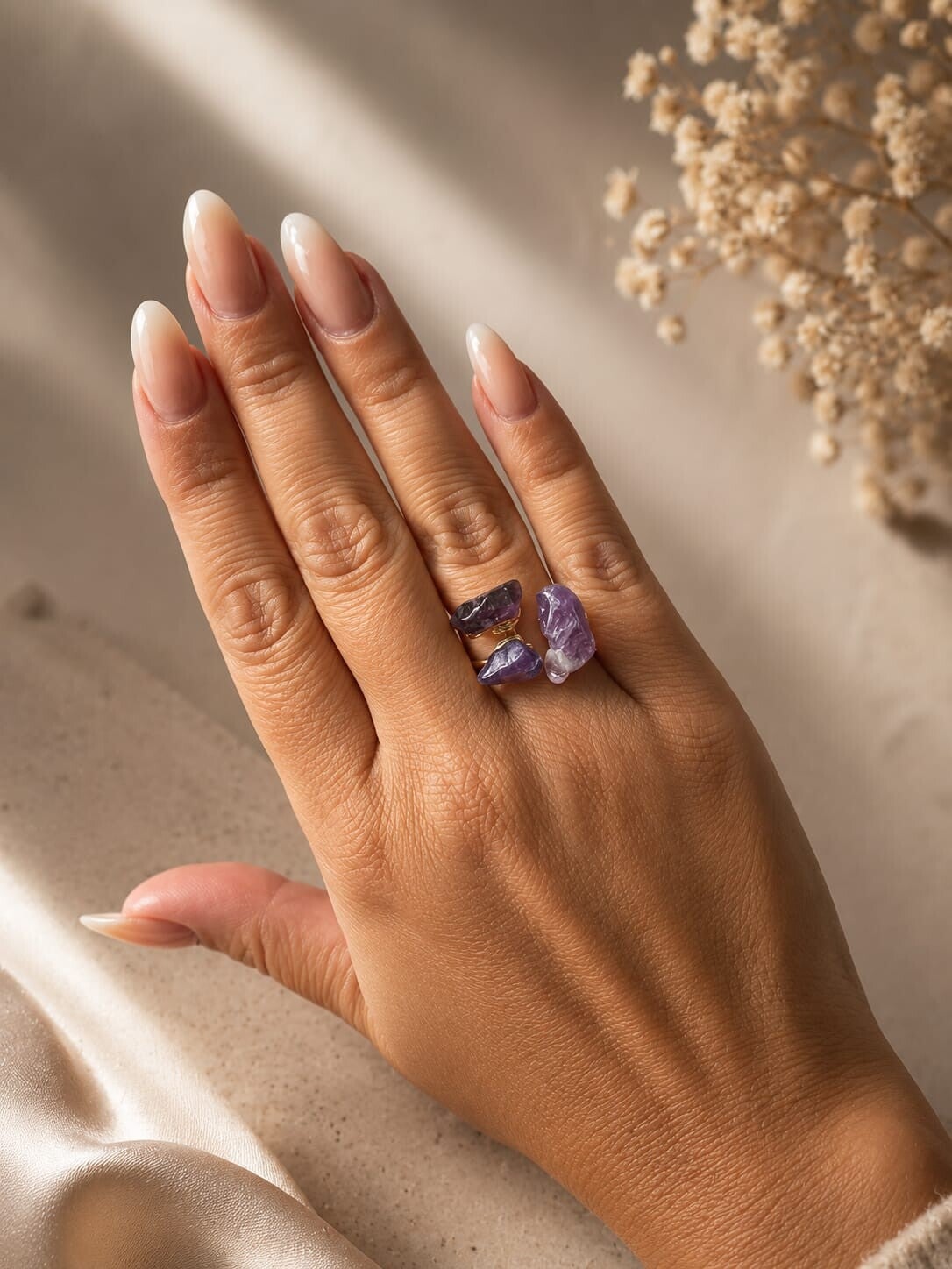 Ring Triple Amethist