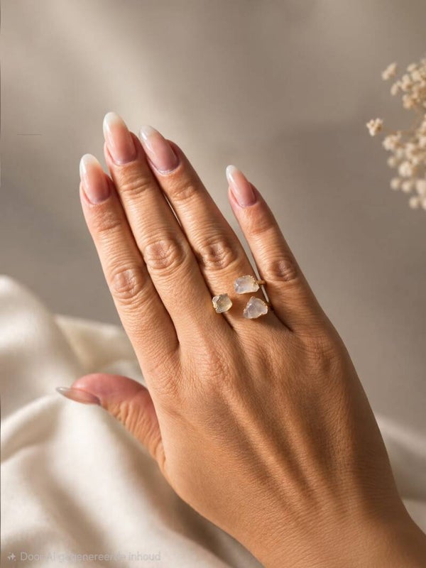 Ring Triple Rose Quartz