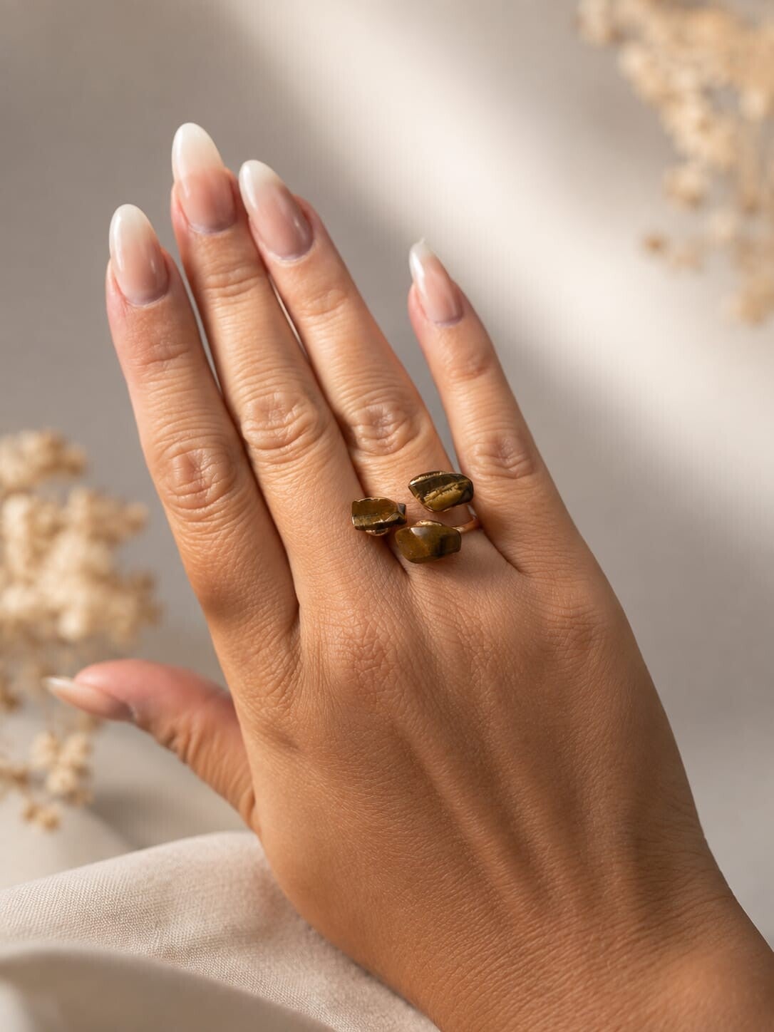Ring Triple Tiger Eye