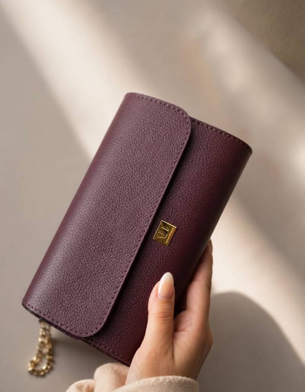 Kim Burgundy Bag | Leather.