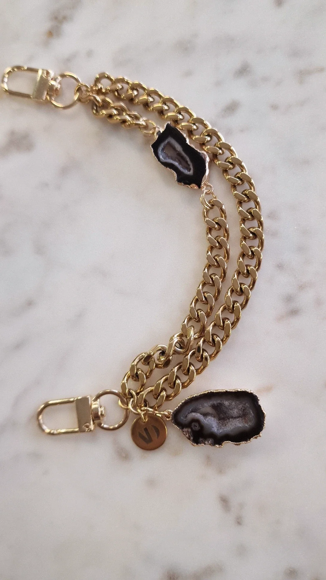 Joyce Loop Chain Belt Goud | Brown.