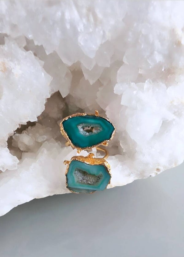 Statement Ring Double Stone P.P.